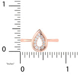 1/6 ctw Drop Shaped Ring