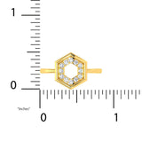 1/4 ctw Hexagon Shaped Ring