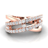 3/4 ctw Cross over Ring