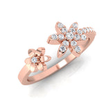 1/5 ctw Double Flower Ring