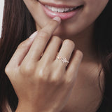 1/5 ctw Double Flower Ring