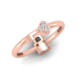 1/8 ctw Lock & Key Two Way Ring