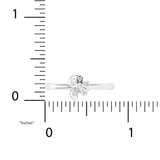 1/8 ctw Flower & Leaf Two Way Ring