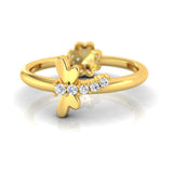 1/4 ctw Dragonfly & Clover Two Way Ring