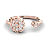 1/8 ctw Flower Ring