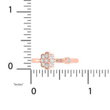 1/8 ctw Flower Ring