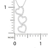1/5 Ctw Triple Heart Pendant