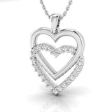 1/4 Ctw Double Heart Pendant