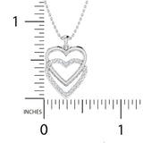 1/4 Ctw Double Heart Pendant