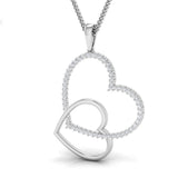 1/4 Ctw Double Heart Pendant