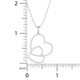 1/4 Ctw Double Heart Pendant