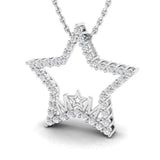 1/4 Carat Sterling Silver Mom Star Pendant