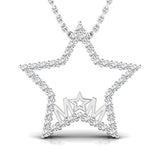 1/4 Carat Sterling Silver Mom Star Pendant