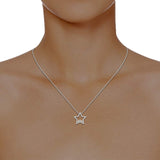 1/4 Carat Sterling Silver Mom Star Pendant