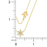 1/3 ctw Flower & Leaf Pendant
