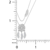 1/4 ctw Dream catcher Pendant