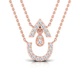 1/3 ctw Drop Shaped Layered Pendant