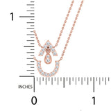 1/3 ctw Drop Shaped Layered Pendant