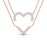 1/3 ctw Heart Shaped Layered Pendant