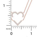 1/3 ctw Heart Shaped Layered Pendant