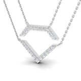 1/3 ctw Diamond Shaped Layered Pendant