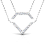 1/3 ctw Diamond Shaped Layered Pendant
