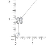 1/4 ctw Clover Lariat Pendant Necklace