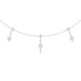 1/2 ctw Diamond Shaped Sliding Pendant Necklace