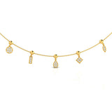 3/8 ctw Geometric Sliding Pendant Necklace