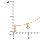 3/8 ctw Geometric Sliding Pendant Necklace