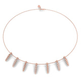 1/3 ctw Tassel Style Sliding Pendant Necklace