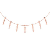 1/3 ctw Tassel Style Sliding Pendant Necklace