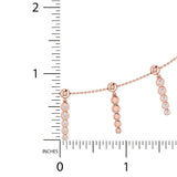 1/3 ctw Tassel Style Sliding Pendant Necklace