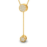 1/4 ctw Circle Lariat Pendant Necklace