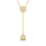 1/4 ctw Circle Lariat Pendant Necklace