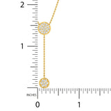 1/4 ctw Circle Lariat Pendant Necklace