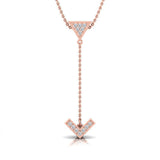 1/8 ctw Arrow Lariat Pendant Necklace