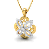 3/8 ctw Flower Pendant