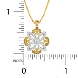 3/8 ctw Flower Pendant