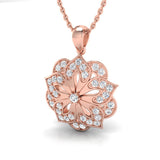 3/8 ctw Flower Pendant