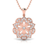 3/8 ctw Flower Pendant