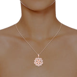 3/8 ctw Flower Pendant