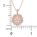 3/8 ctw Flower Pendant