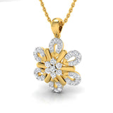3/8 ctw Flower Pendant