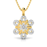 3/8 ctw Flower Pendant