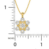 3/8 ctw Flower Pendant