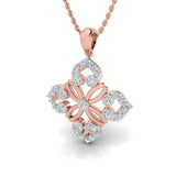 3/8 ctw Floral Design Pendant