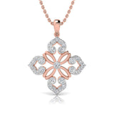 3/8 ctw Floral Design Pendant