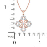3/8 ctw Floral Design Pendant