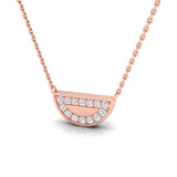 1/8 ctw Dainty Semi Circle Pendant